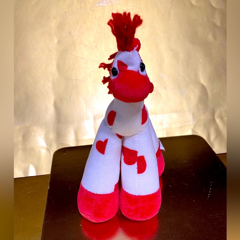 VALENTINES HORSE PONY FUNNY FEET BY BESTEVER RED HEARTS ON BODY RED MANE… - Picture 9 of 12